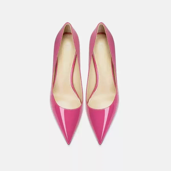 Pink Patent Leather Stiletto Pumps – FUCHSIA