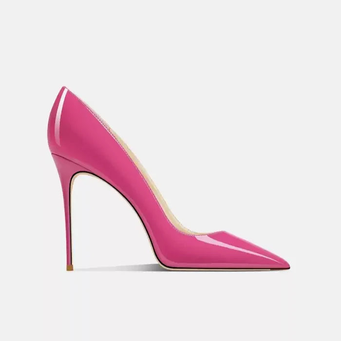 Pink Patent Leather Stiletto Pumps – FUCHSIA