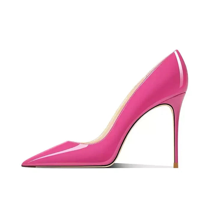 Pink Patent Leather Stiletto Pumps – FUCHSIA