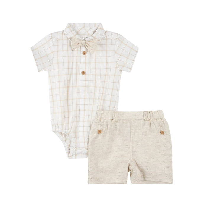 Poplin Shirt + Chambray Short Set