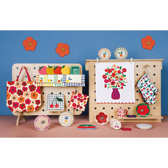 Poppy Felt Wool Trivet
