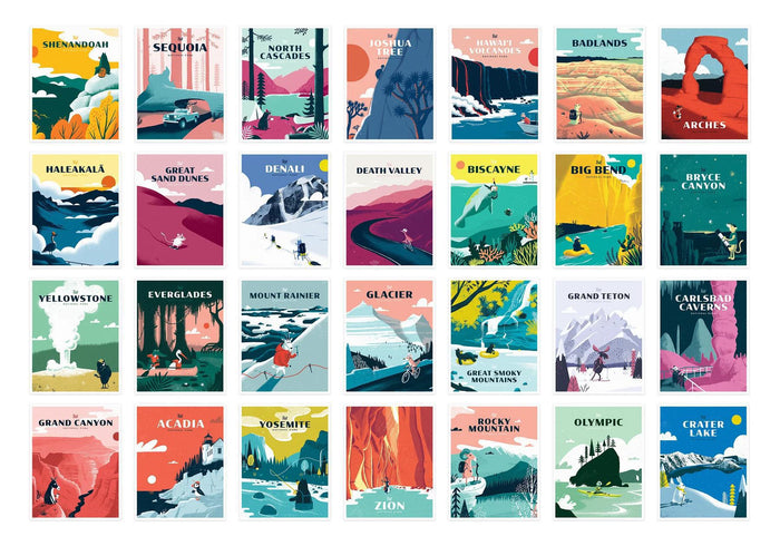 Postcards - National Park Series Second Edition (Set of 28) by Factory 43