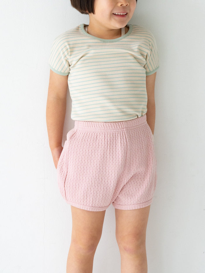 Puff knit shorts