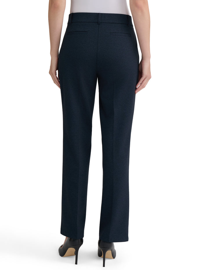 Pull On Trouser, Compression Denim, Mid Blue | Kasper