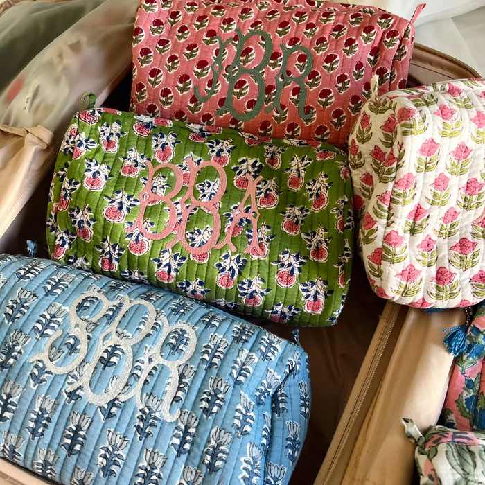 Quilted Print Make-up Bag