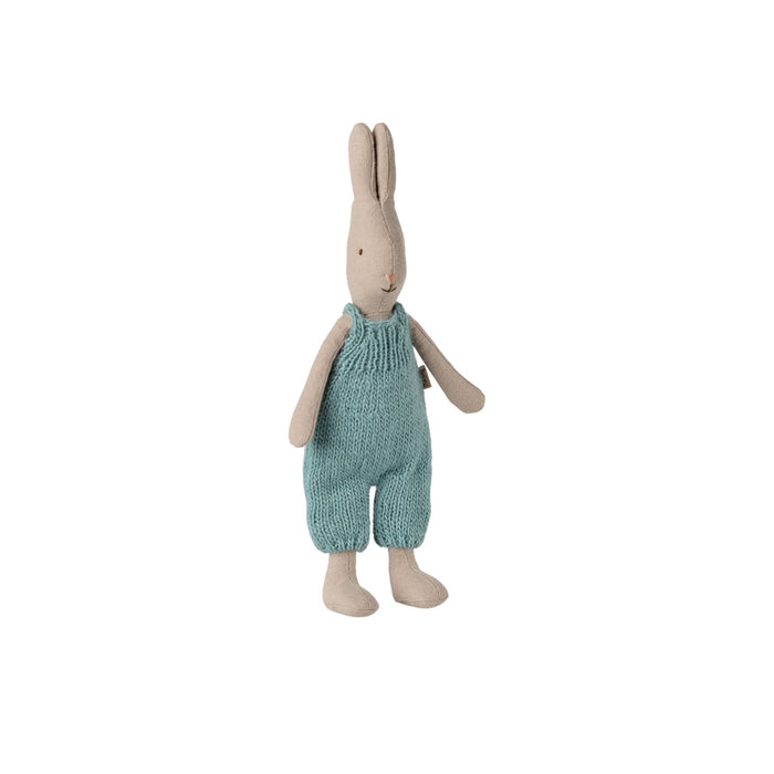 Rabbit Size 1, Classic - Knitted Blue Overall