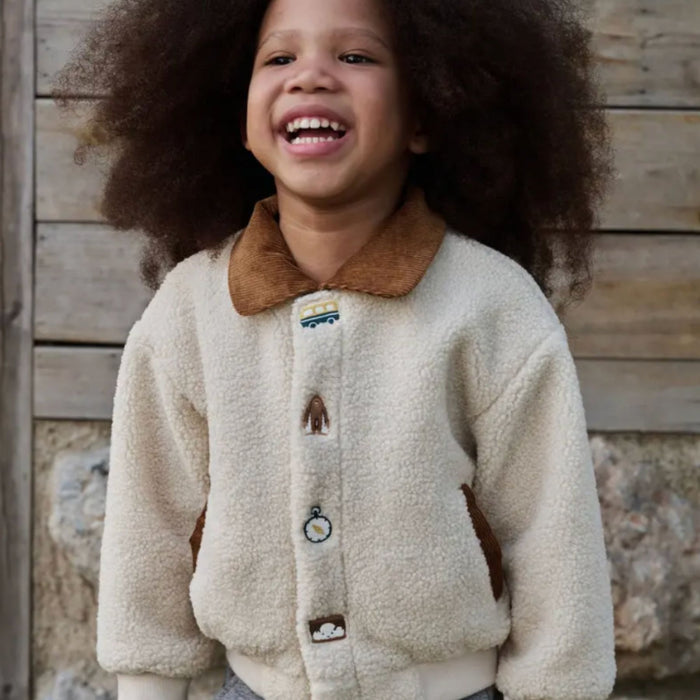 Recycled High Pile Fleece Kids Bomber Jacket - Could
