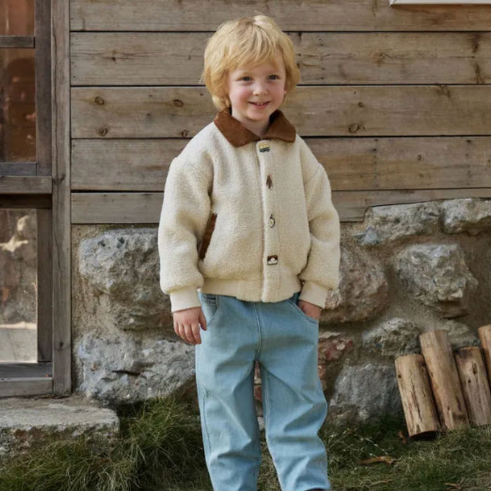 Recycled High Pile Fleece Kids Bomber Jacket - Could