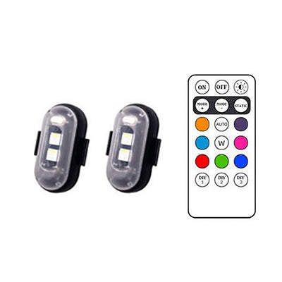 2 * lights+ 1 * remote control (Velcro type)