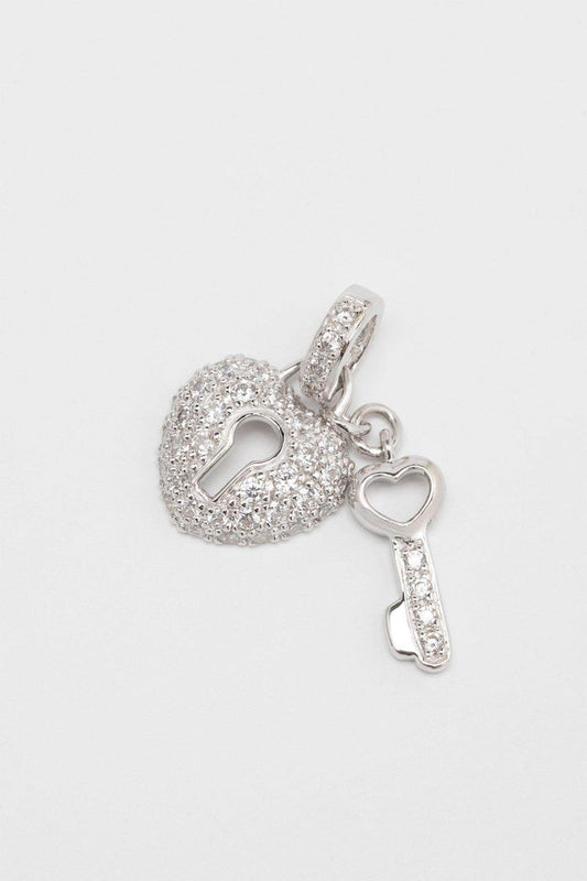 Rhodium plated Necklace Pendant CX0018 - COCOMELODY