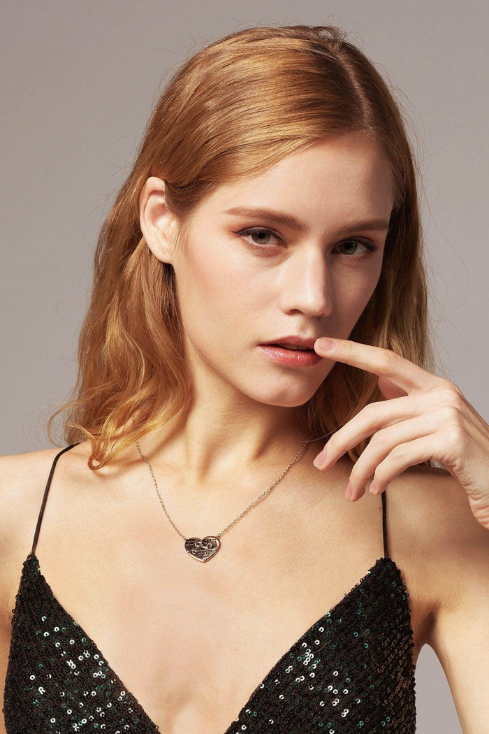 Rhodium plated Necklaces CX0014 - COCOMELODY