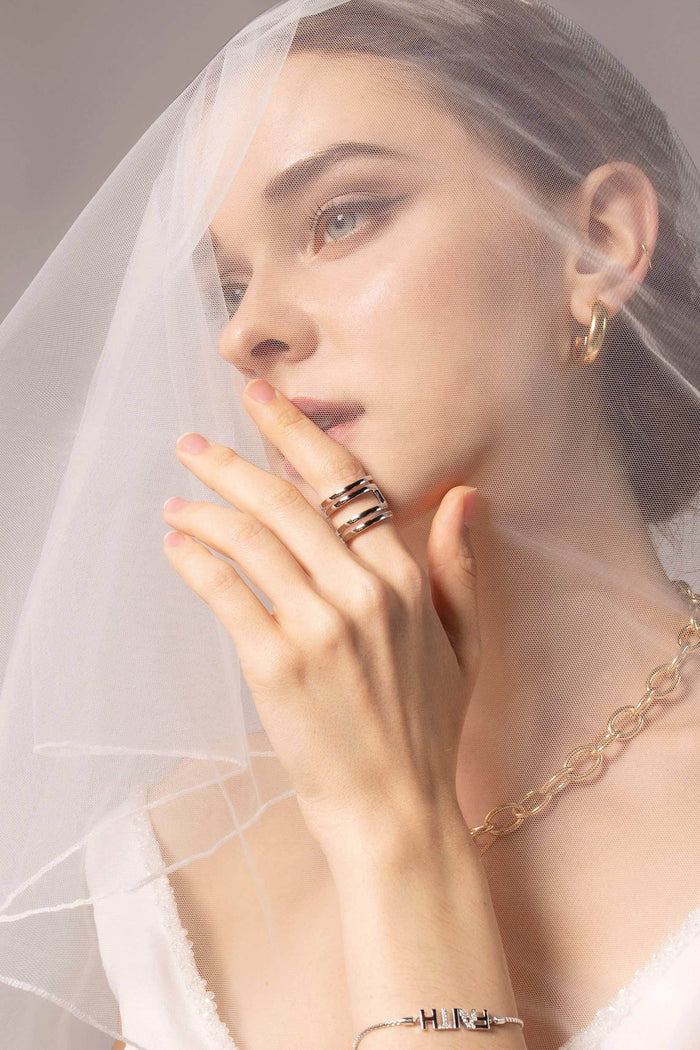 Rhodium plated Rings CR0005 - COCOMELODY