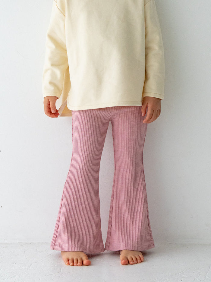 Ribbed flare pants
