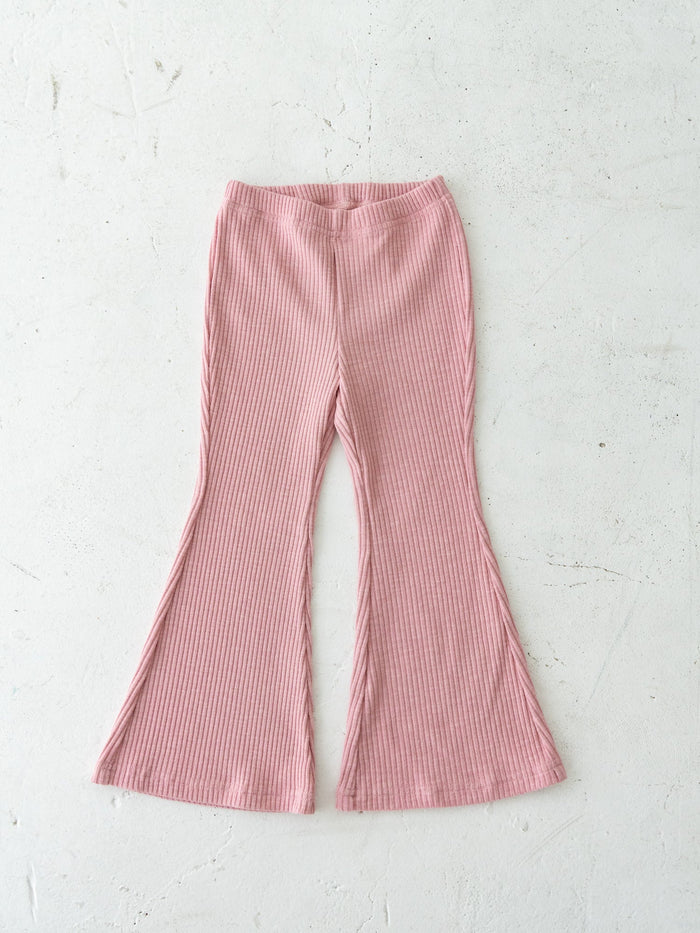 Ribbed flare pants