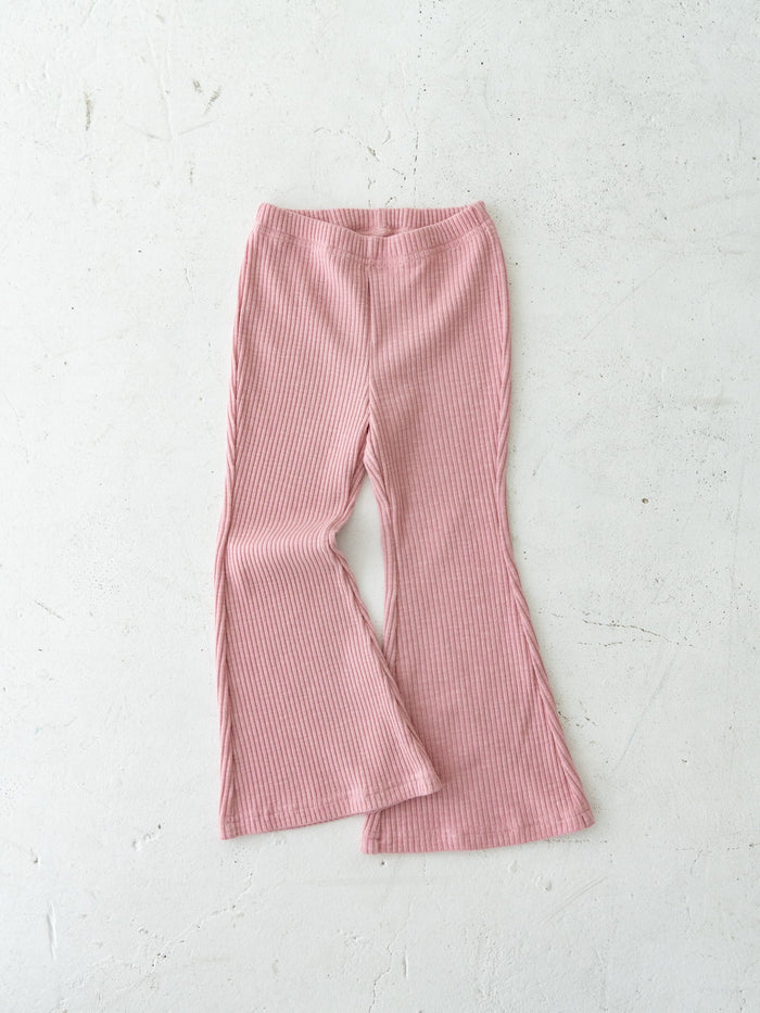 Ribbed flare pants