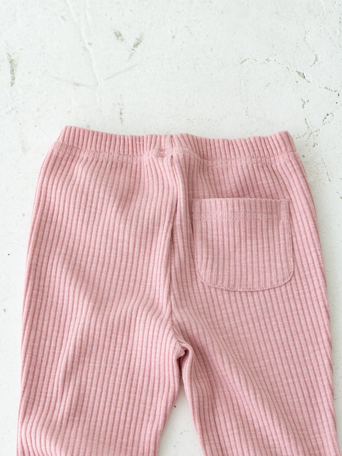 Ribbed flare pants