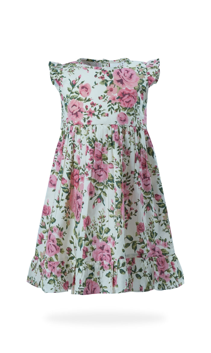 Rosa Dress : WHITE : Infant : Toddler : Tween dress & diaper cover Yo Baby India