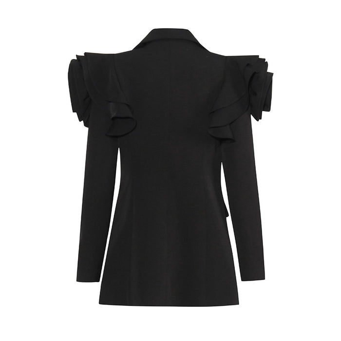Ruffled shoulder blazer - Vutry