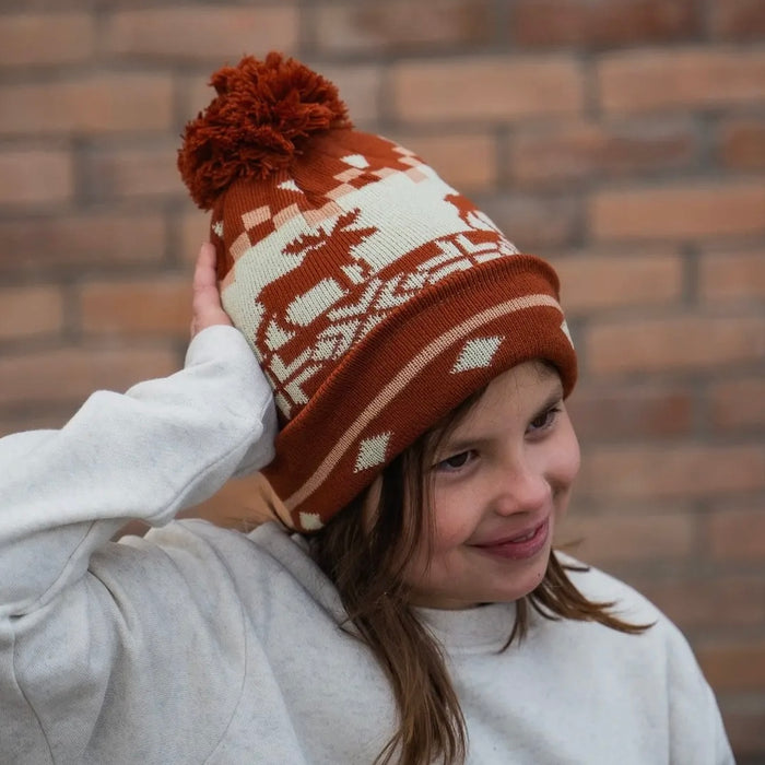 Rust Moose Kids Beanie