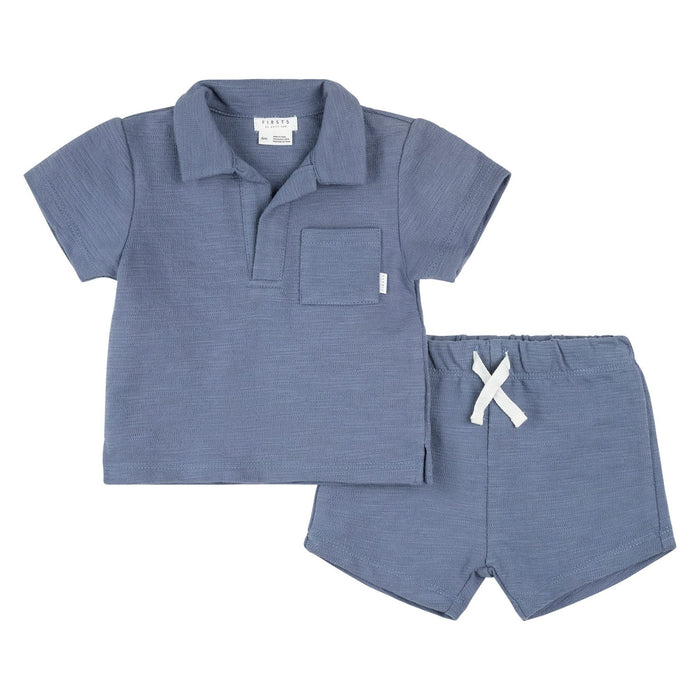 Sailboat Blue Shorts Set
