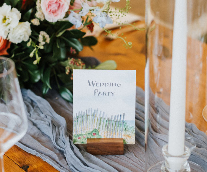 Salty Air Table numbers Sarah Morrill Photography