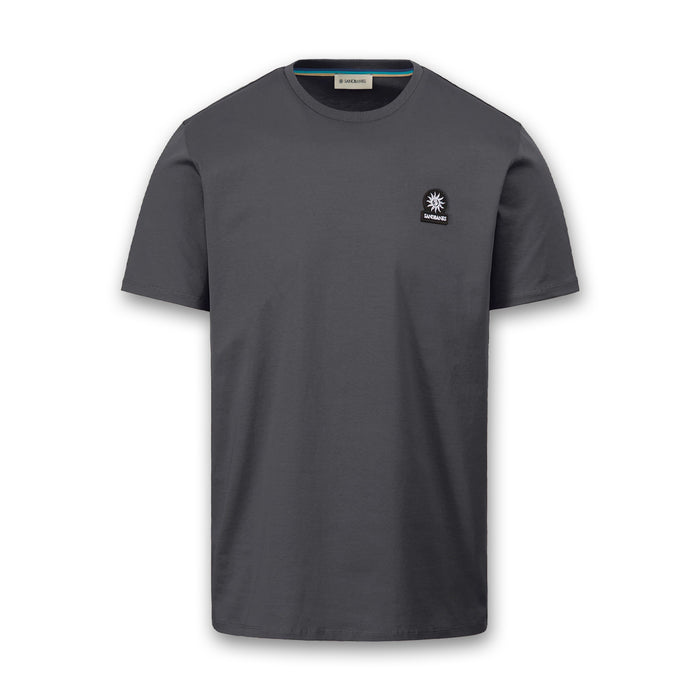 Sandbanks - Badge Logo T-Shirt in Anthracite - Nigel Clare