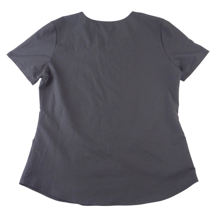 ScrubStar Womens Black V Neck Short Sleeve Scrub Top Pockets Size Medium2