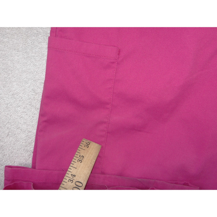 Scrubstar Womens Pink Cargo Scrub Pants Elastic Waist Straight Leg Small 35533