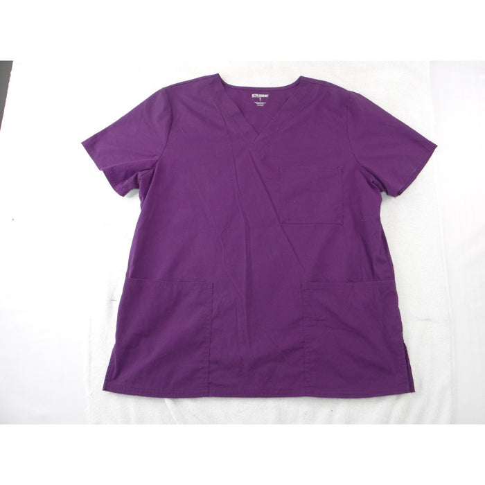 Scrubstar Womens Purple V Neck Scrub Set Top and Cargo Pants Medium 337821