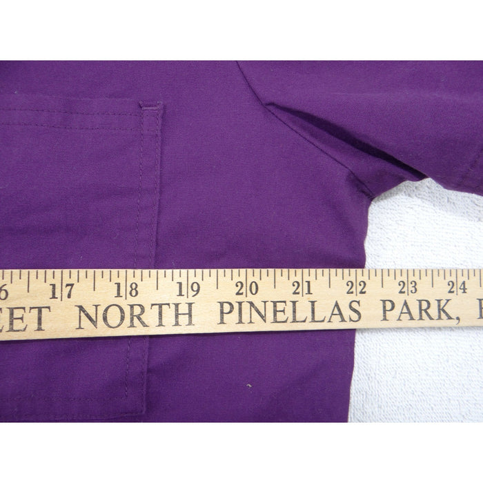 Scrubstar Womens Purple V Neck Scrub Set Top and Cargo Pants Medium 337825