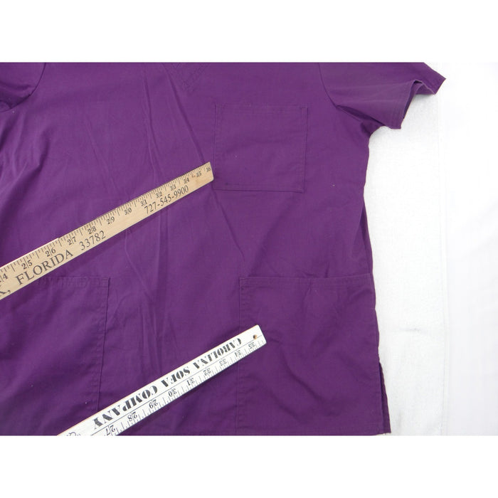 Scrubstar Womens Purple V Neck Scrub Set Top and Cargo Pants Medium 337826