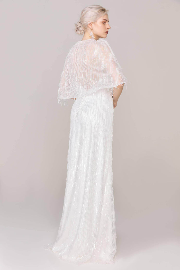 Sequined Lace Wedding Wrap CJ0091 - COCOMELODY