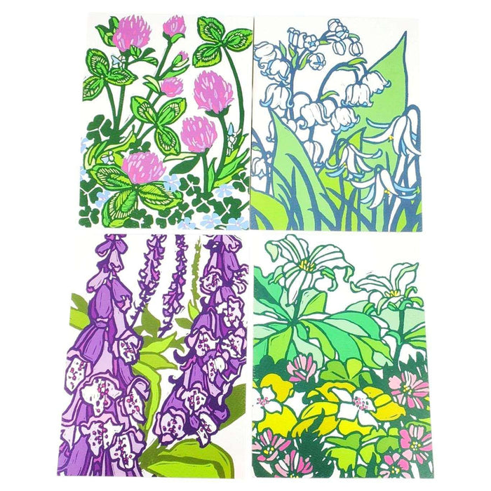 Set of 8 - All Occasion - Spring Woodland Flower by Little Green