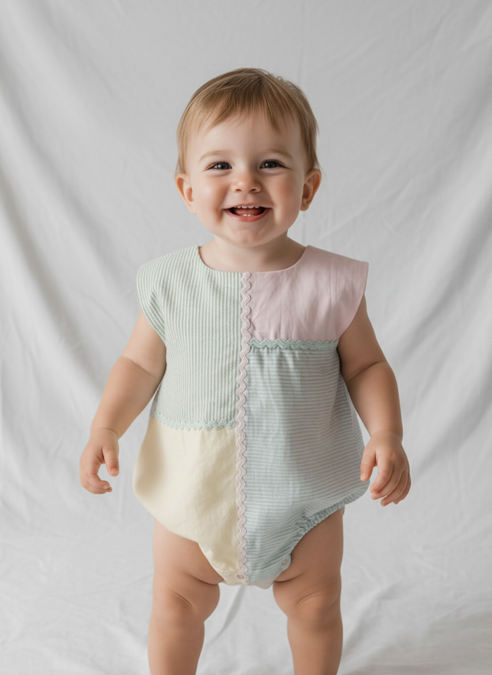 Seva Romper : MULTI-COLOURED : Gender Neutral: Infant