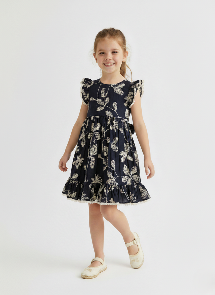 Shama Dress Black — Cotton Girls Dress | Infant to Tween 0-13 Years