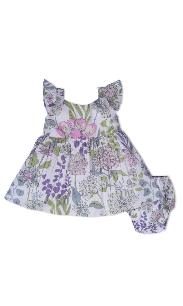 Shay Dress : LAVENDER : Infant : Toddler : Tween dress & diaper cover Yo Baby India