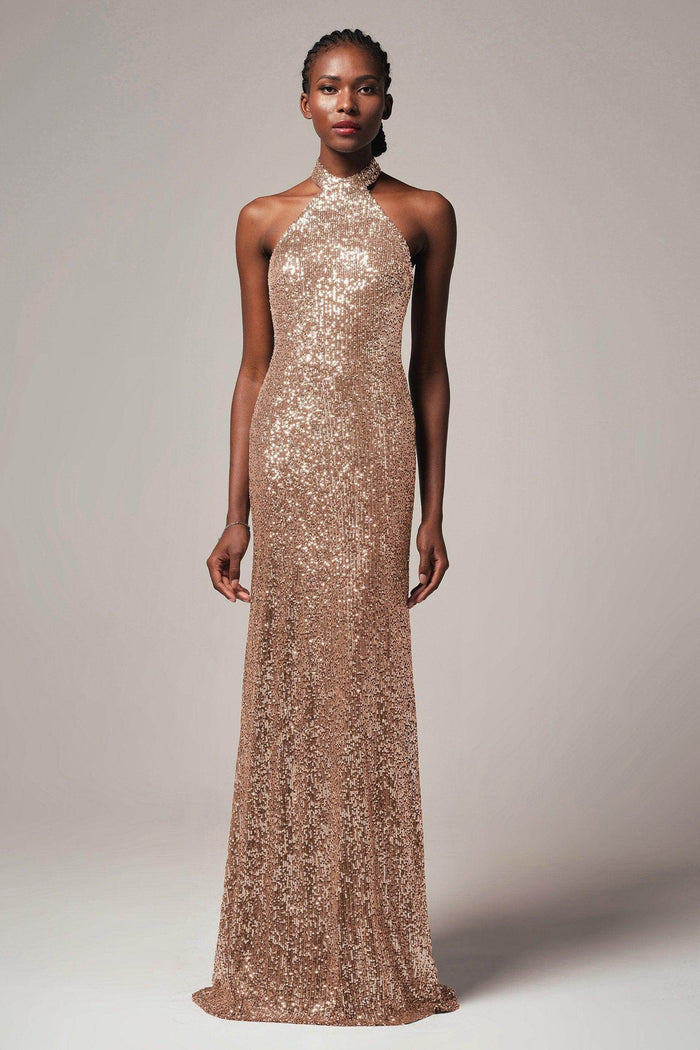 Sheath-Column Floor Length Sequined Dress CB0401 - COCOMELODY