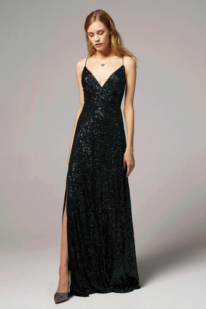 Sheath-Column Floor Length Sequined Dress CS0264 - COCOMELODY
