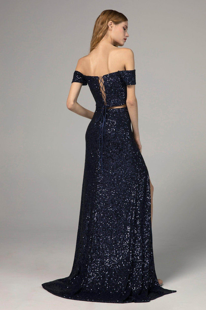 Sheath-Column Floor Length Sequined Dress CS0287 - COCOMELODY