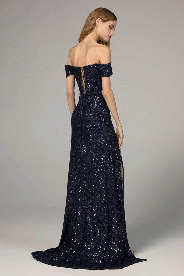 Sheath-Column Floor Length Sequined Dress CS0287 - COCOMELODY