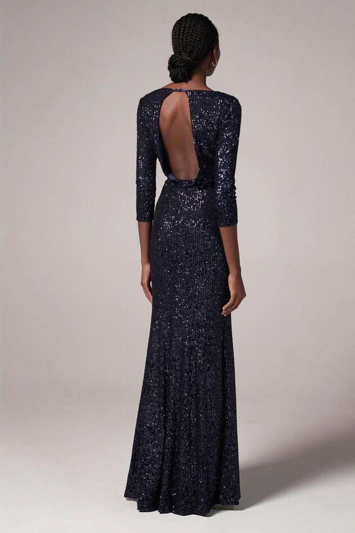 Sheath-Column Floor Length Sequined Dress CS0293 - COCOMELODY