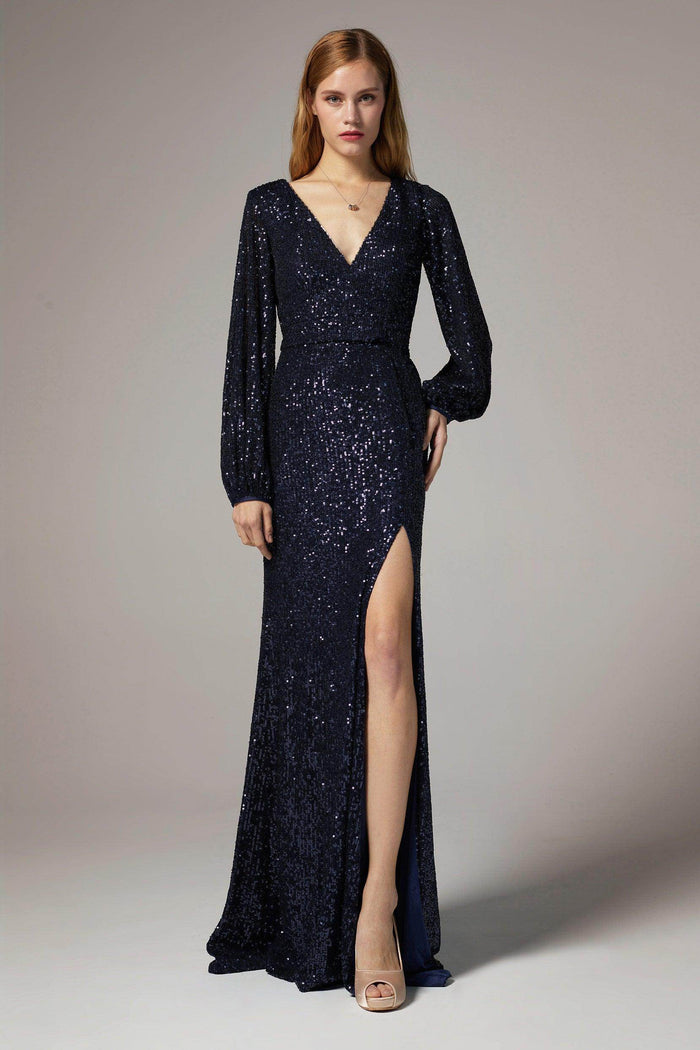 Sheath-Column Floor Length Sequined Dress CS0302 - COCOMELODY