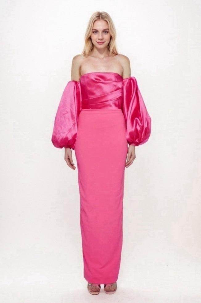 Sheath-Column Maxi Elastic Cloth Prom Dress CS0693 - COCOMELODY