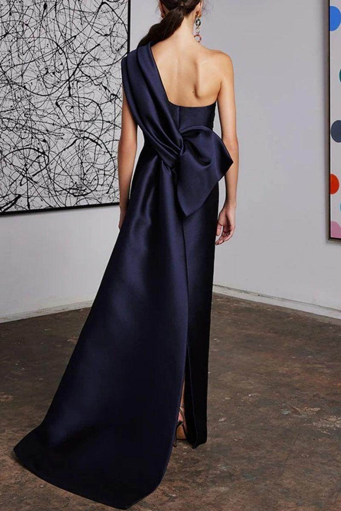 Sheath Column One Shoulder Mother of the Bride Dresses CM0372 - COCOMELODY