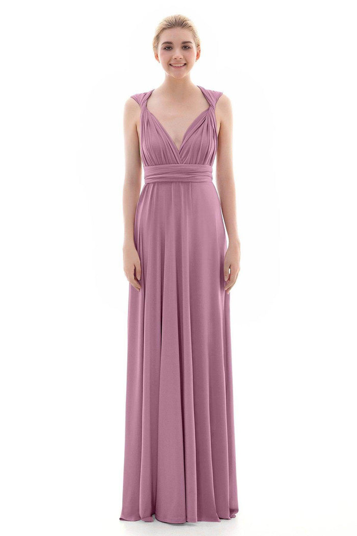 Sheath Floor Length Knitted Bridesmaid Dress COEF16001CR - COCOMELODY