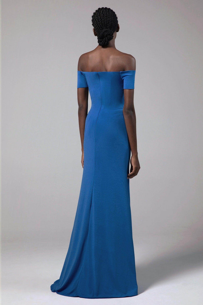 Sheath Floor Length Knitted Fabric Bridesmaid Dress Formal Dresses CB0426 - COCOMELODY
