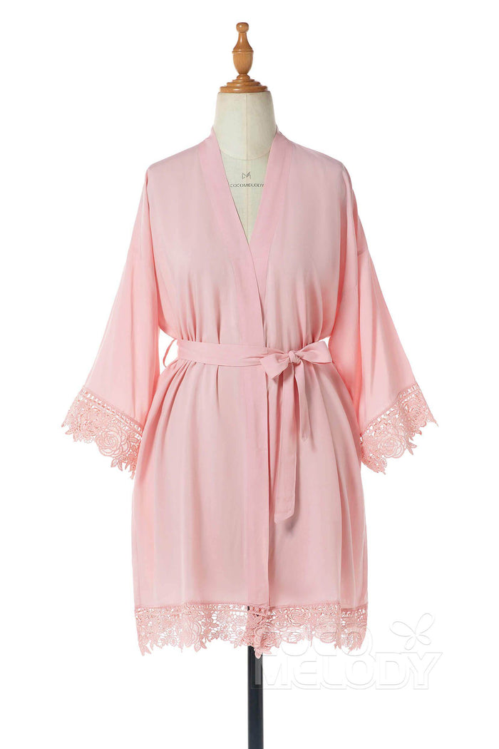 Short Cotton and Lace Robes CZ0212 - COCOMELODY