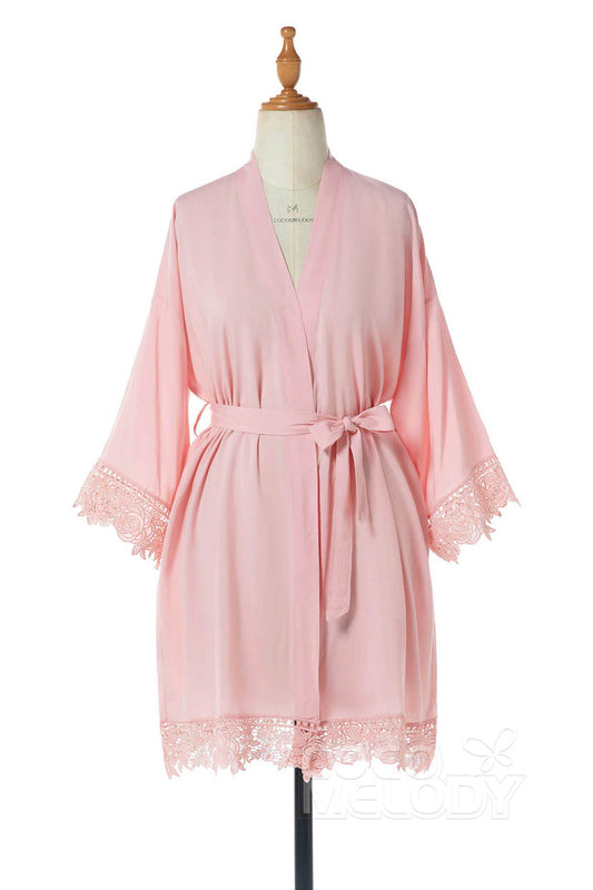 Short Cotton and Lace Robes CZ0212 - COCOMELODY