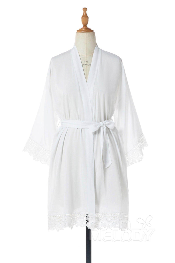 Short Cotton and Lace Robes CZ0212 - COCOMELODY
