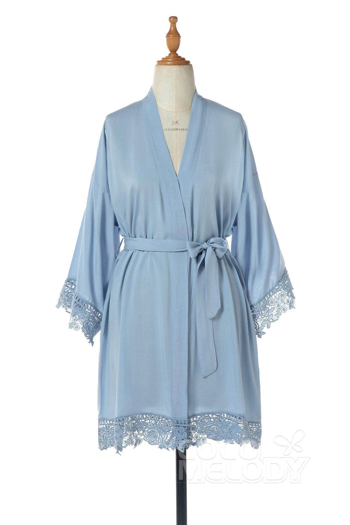 Short Cotton and Lace Robes CZ0212 - COCOMELODY
